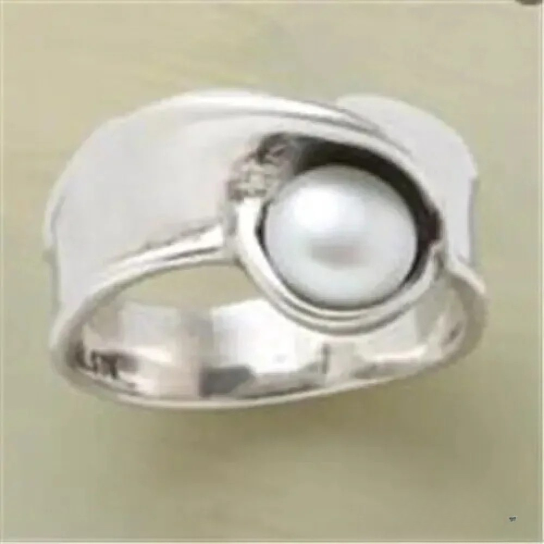 Vintage ingelegde parelring