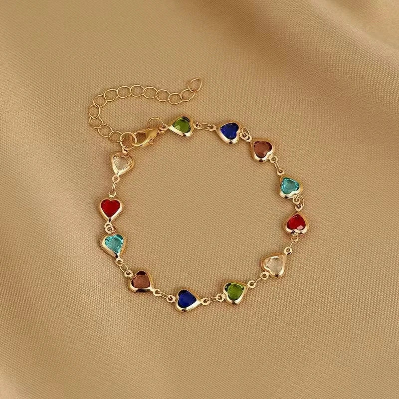 Hartvormige kleuren armband