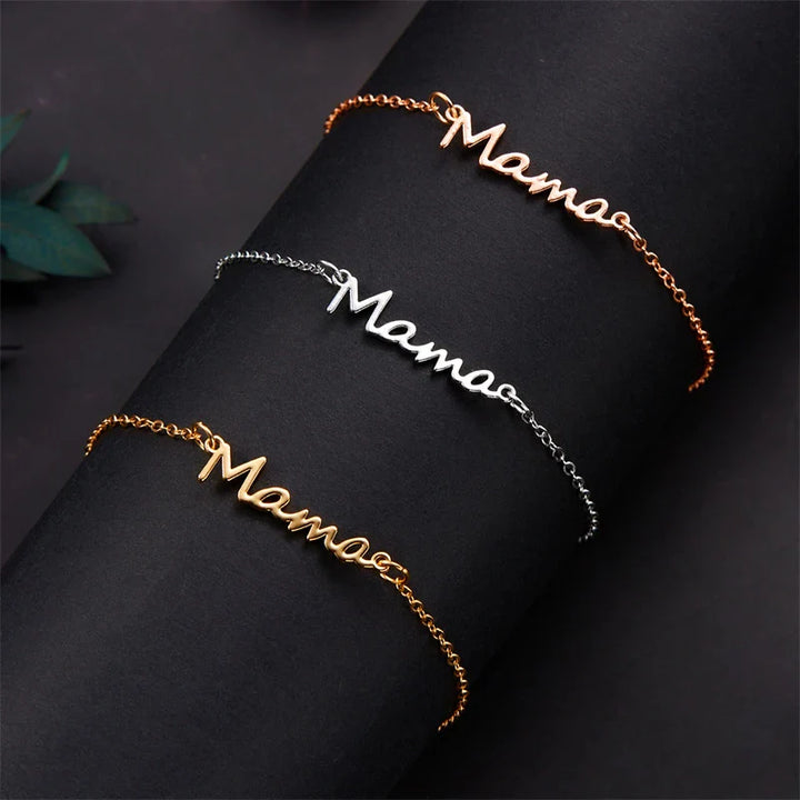 Mama stainless steel armband