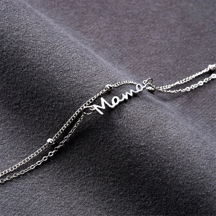Mama stainless steel armband