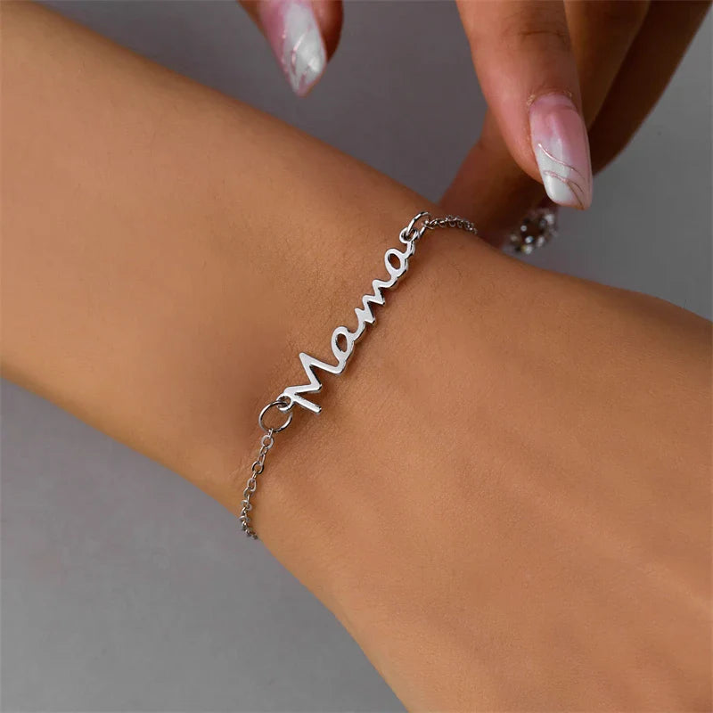 Mama stainless steel armband