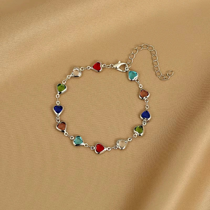 Hartvormige kleuren armband