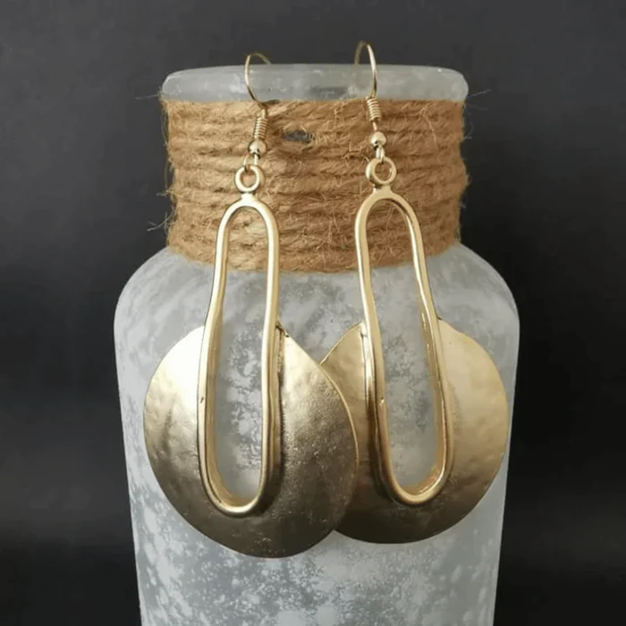 Vintage Gouden Schild Oorbellen